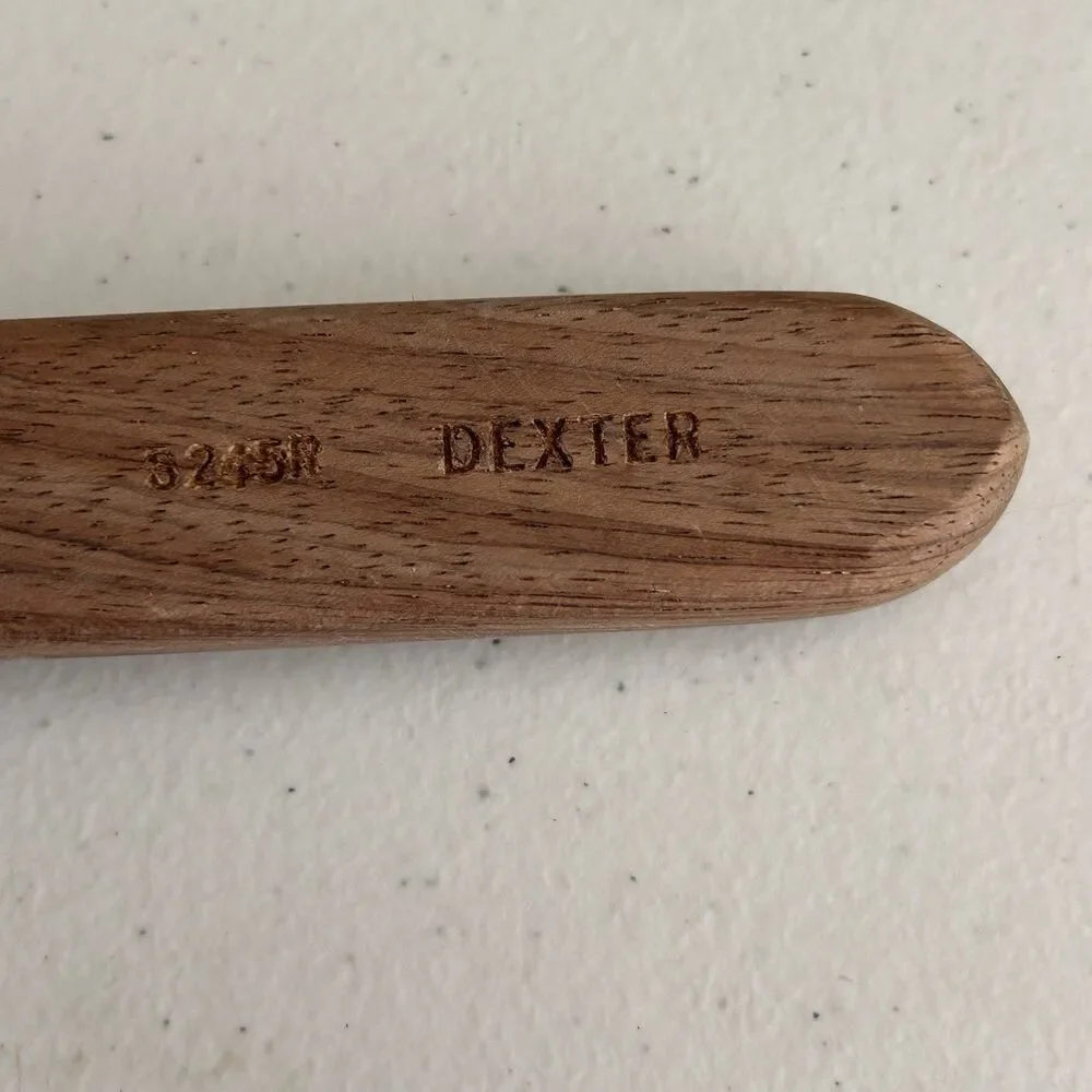 Vintage Dexter S245R Pie Cake Server Spatula Stainless Steel Wood Handle 11